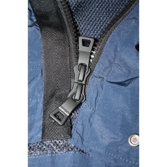 Marciano By Guess Men's Large Tech Full-Zip Jacket Water Repellent Silk Blue - Picture 11 of 12